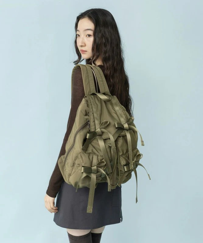 キャセリーニ Casselini リボン バックパック（Ribbon Backpack） （Khaki） Khaki