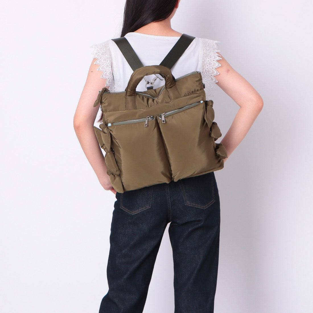 キャセリーニ Casselini リボンヘルメットバッグ 252-110516 （カーキ） カーキ