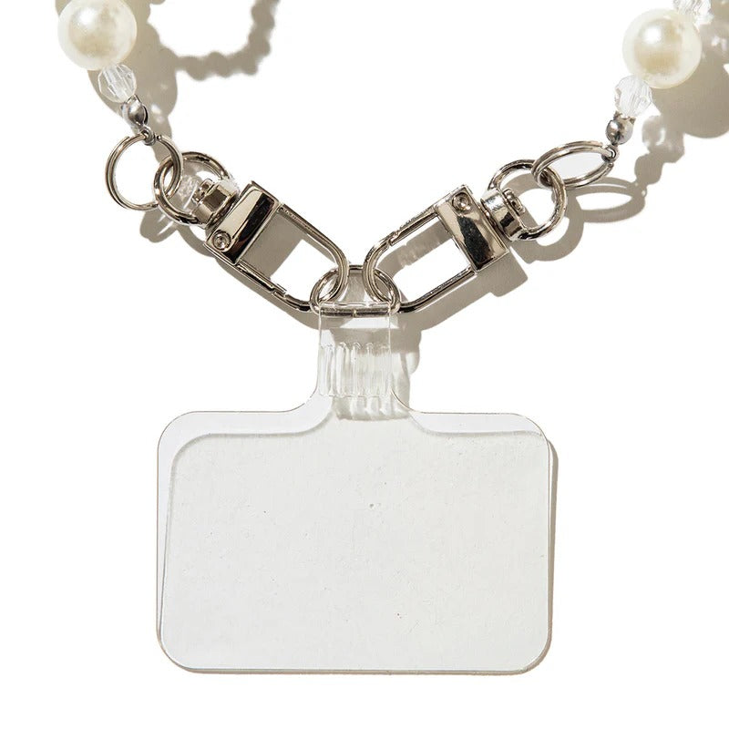 キャセリーニ Casselini フラワービーズ ハンドストラップ（Flower beads hand strap） （White） White