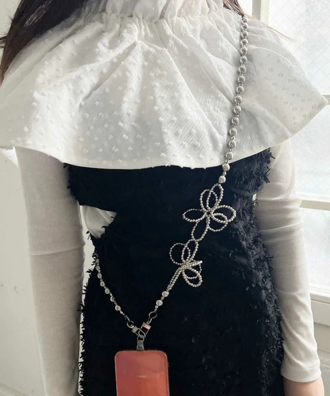 キャセリーニ Casselini フラワービーズ モバイルショルダー（Flower Beads Mobile Shoulder） （Silver） Silver
