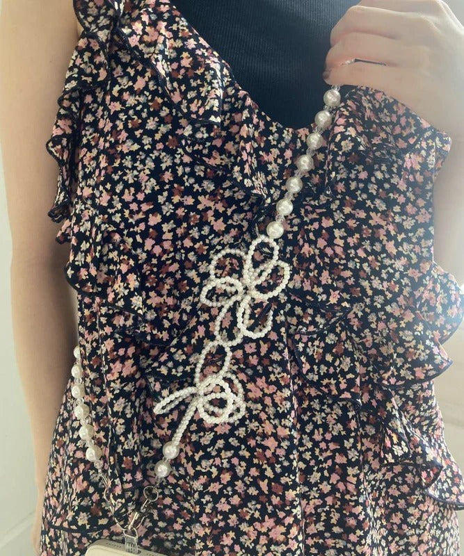 キャセリーニ Casselini フラワービーズ モバイルショルダー（Flower Beads Mobile Shoulder） （Silver） Silver