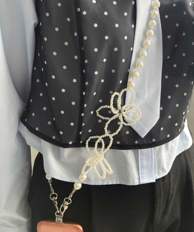 キャセリーニ Casselini フラワービーズ モバイルショルダー（Flower Beads Mobile Shoulder） （White） White