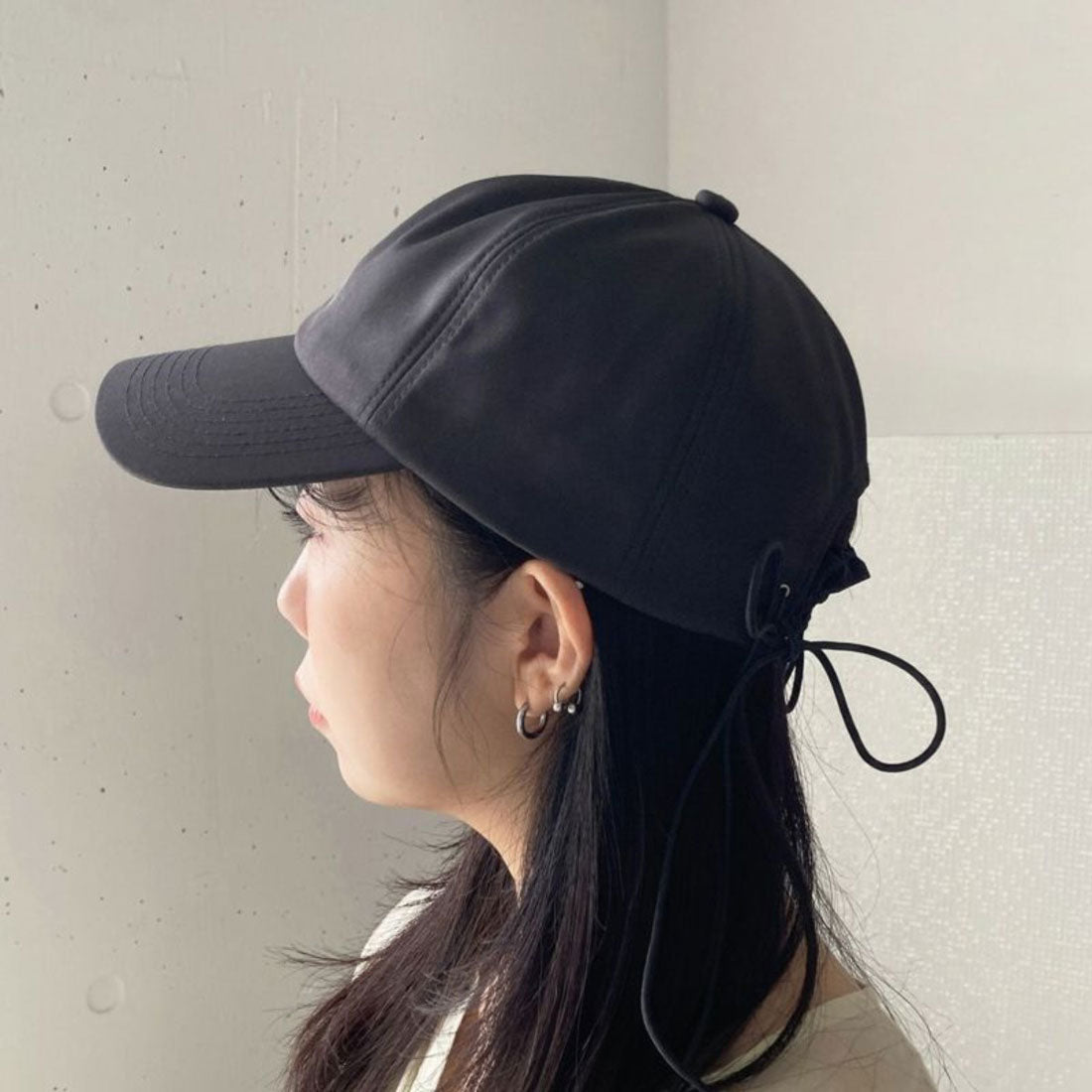 キャセリーニ Casselini Casselini Back Cord Ribbon Cap（キャセリーニ バックコードリボンキャップ） （ブラック） ブラック
