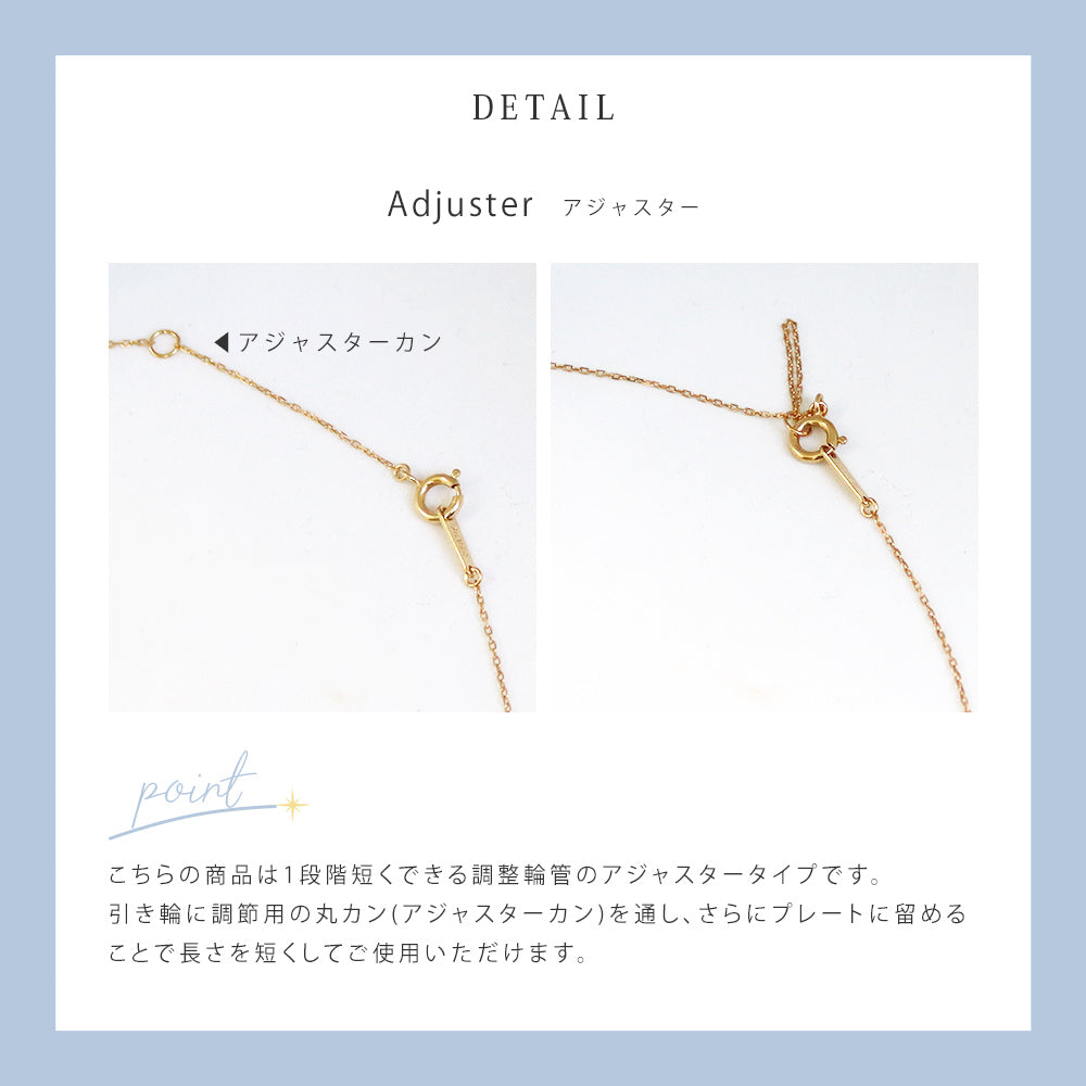 Canal4℃ Necklace, Single Stone, Yellow Gold