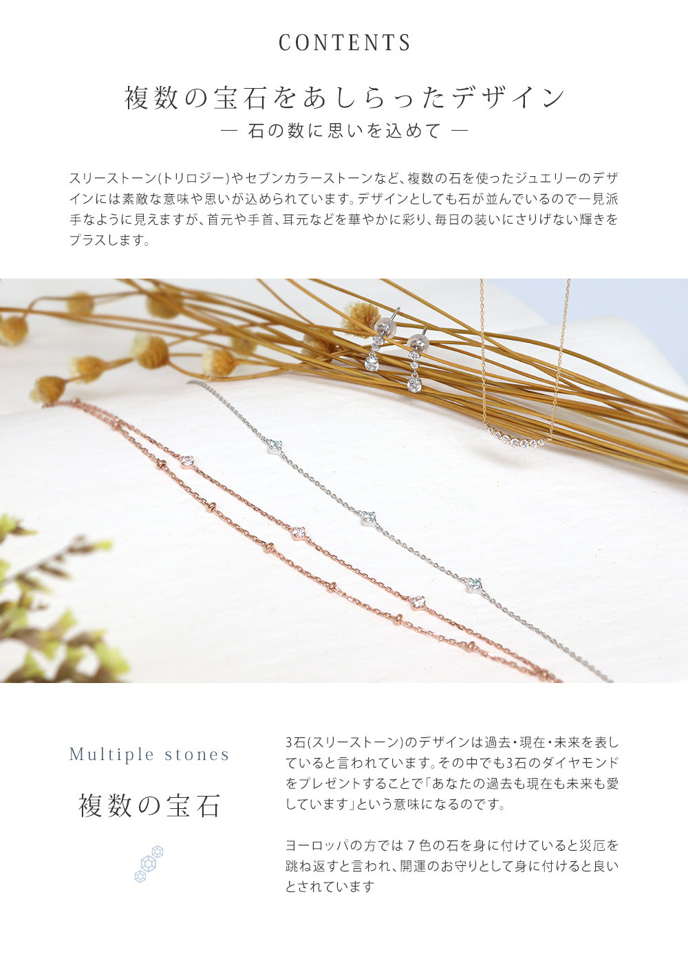 カナルヨンドシー Canal4℃ ブレスレット 三石 シルバー