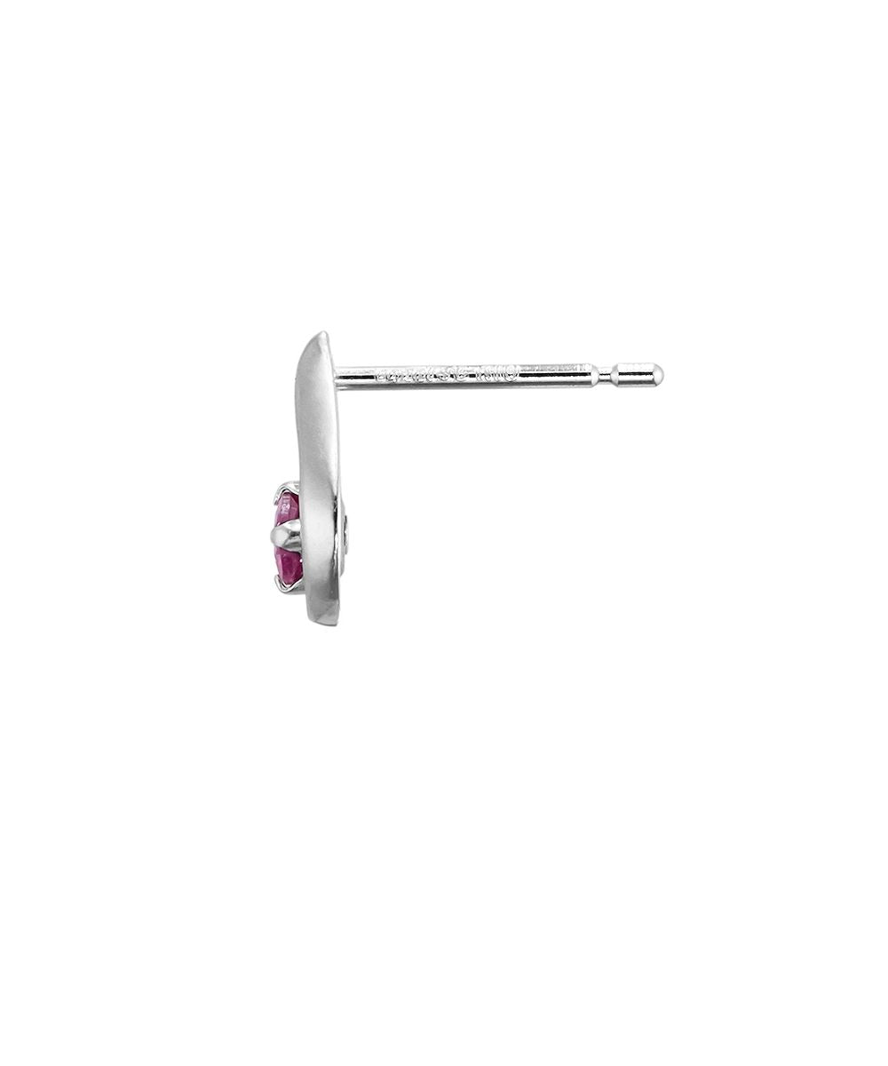 Canal4℃ 【January Birthstone】 K10 White Gold Earrings