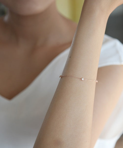Canal4℃ Pink Gold Cubic Zirconia Bracelet