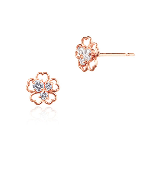 Canal4℃ K10 Pink Gold Earrings