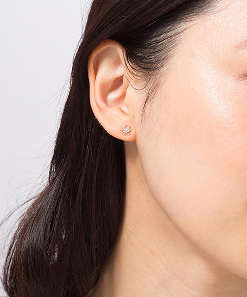 Canal4℃ K10 Pink Gold Earrings