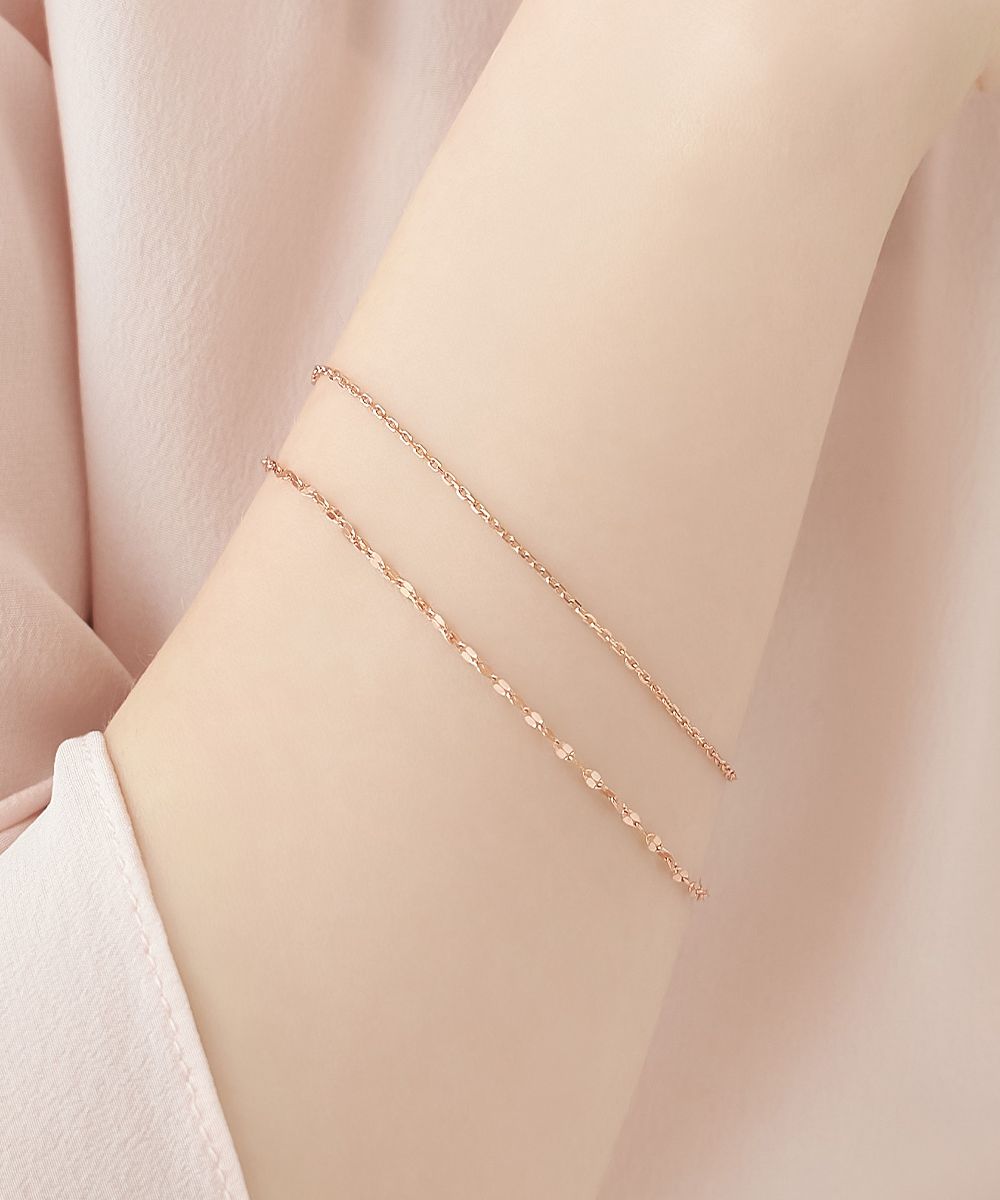 Canal4℃ Canal4℃ Pink Gold Cubic Zirconia Bracelet