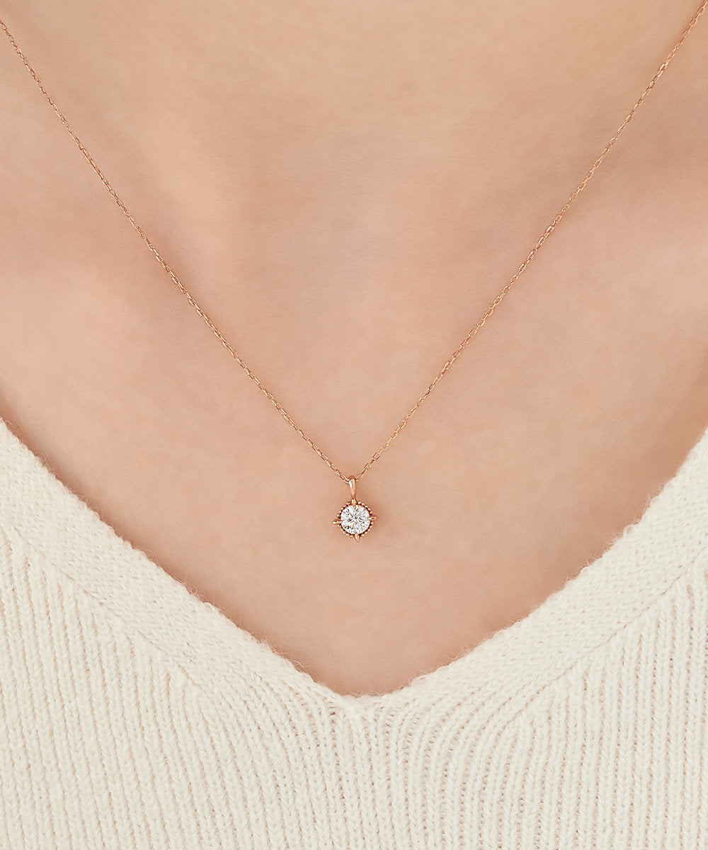 カナルヨンドシー Canal4℃ 【Winter Limited】 K10ピンクゴールド 一粒 ネックレス （ピンクゴールド） ピンクゴールド