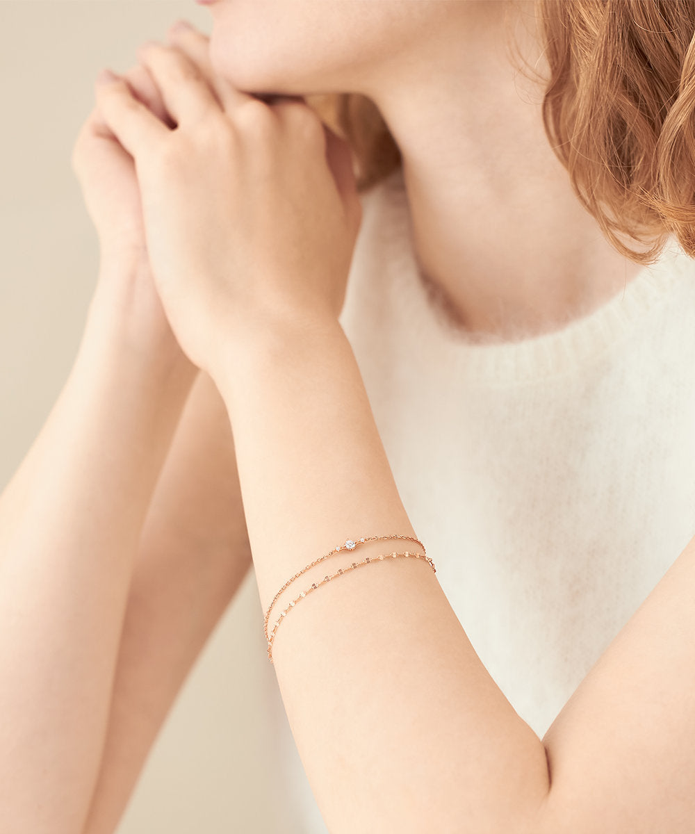 カナルヨンドシー Canal4℃ 【Winter Limited】 シルバー ブレスレット （ピンクゴールド） ピンクゴールド