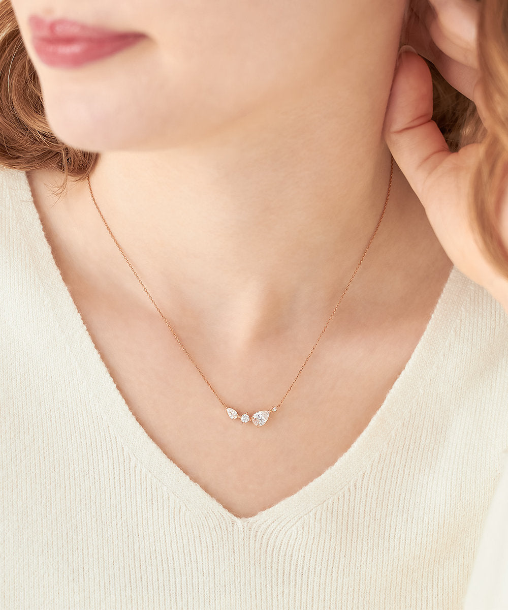 カナルヨンドシー Canal4℃ 【Winter Limited】 シルバー しずく ネックレス （ピンクゴールド） ピンクゴールド