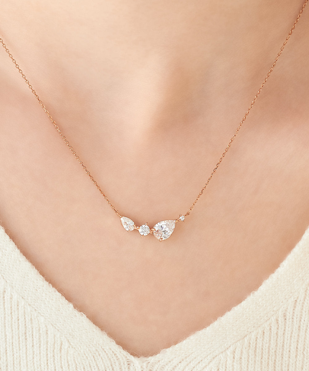 カナルヨンドシー Canal4℃ 【Winter Limited】 シルバー しずく ネックレス （ピンクゴールド） ピンクゴールド