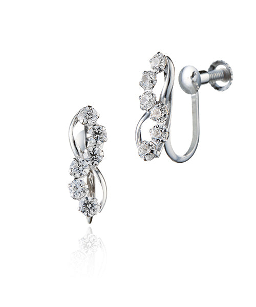 Canal4℃ K10 White Gold Earrings