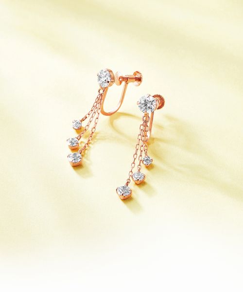 Canal4℃ K10 Pink Gold Earrings