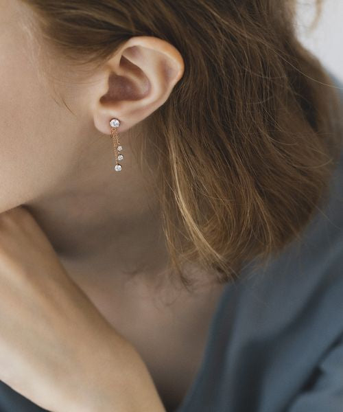 Canal4℃ K10 Pink Gold Earrings