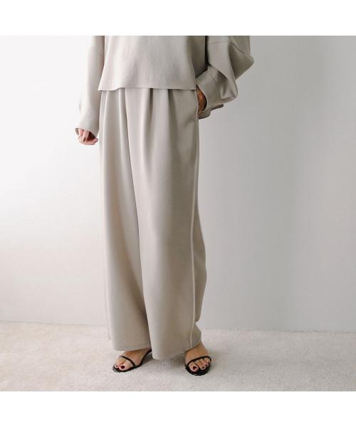 カフネ cafune cafune タックパンツ 535635 ジョーゼット イージーパンツ （13/グレージュ） 13/グレージュ