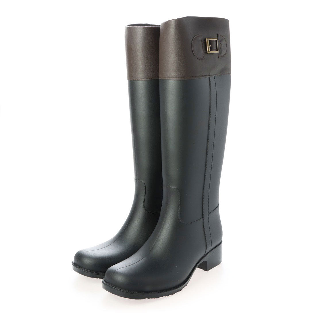 カナーリオン canerrion Rionestaロングレインブーツ,BLK/BR