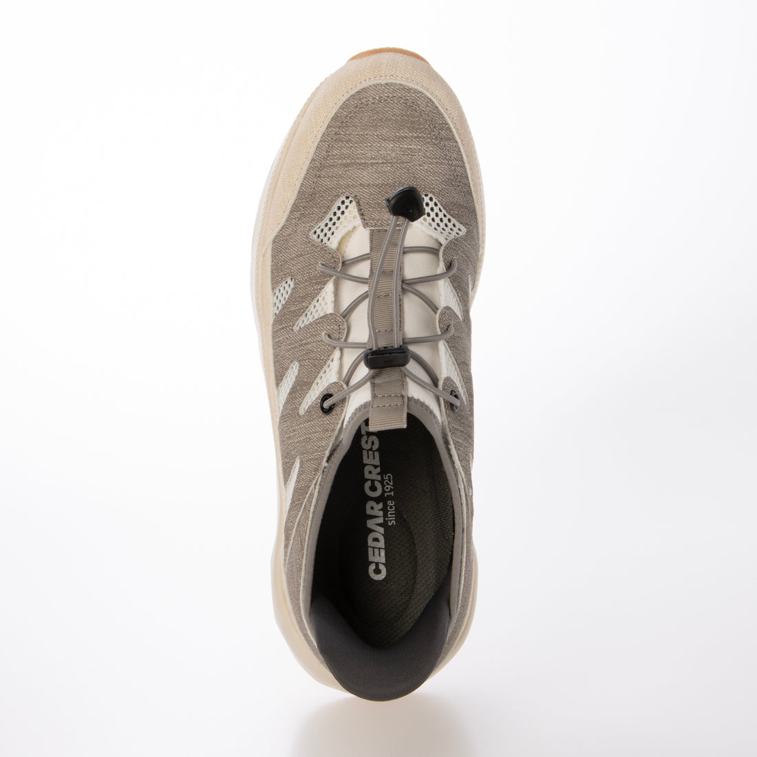 スパットシューズ（スニーカーサンダルタイプ） 手を使わずに履ける【25.0cm～28.0cm】（BEG/GRY） BEG/GRY