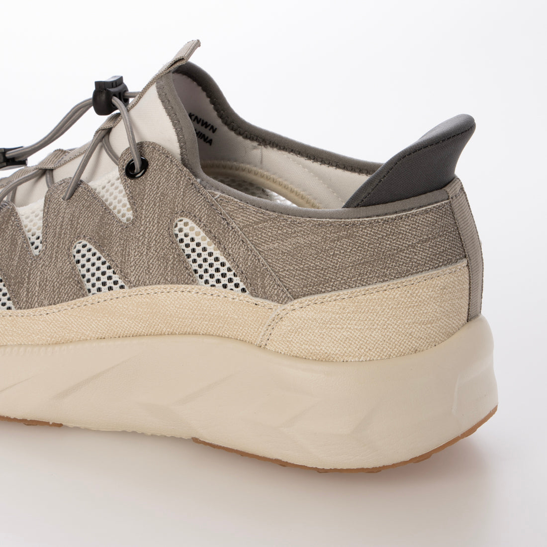 スパットシューズ（スニーカーサンダルタイプ） 手を使わずに履ける【25.0cm～28.0cm】（BEG/GRY） BEG/GRY