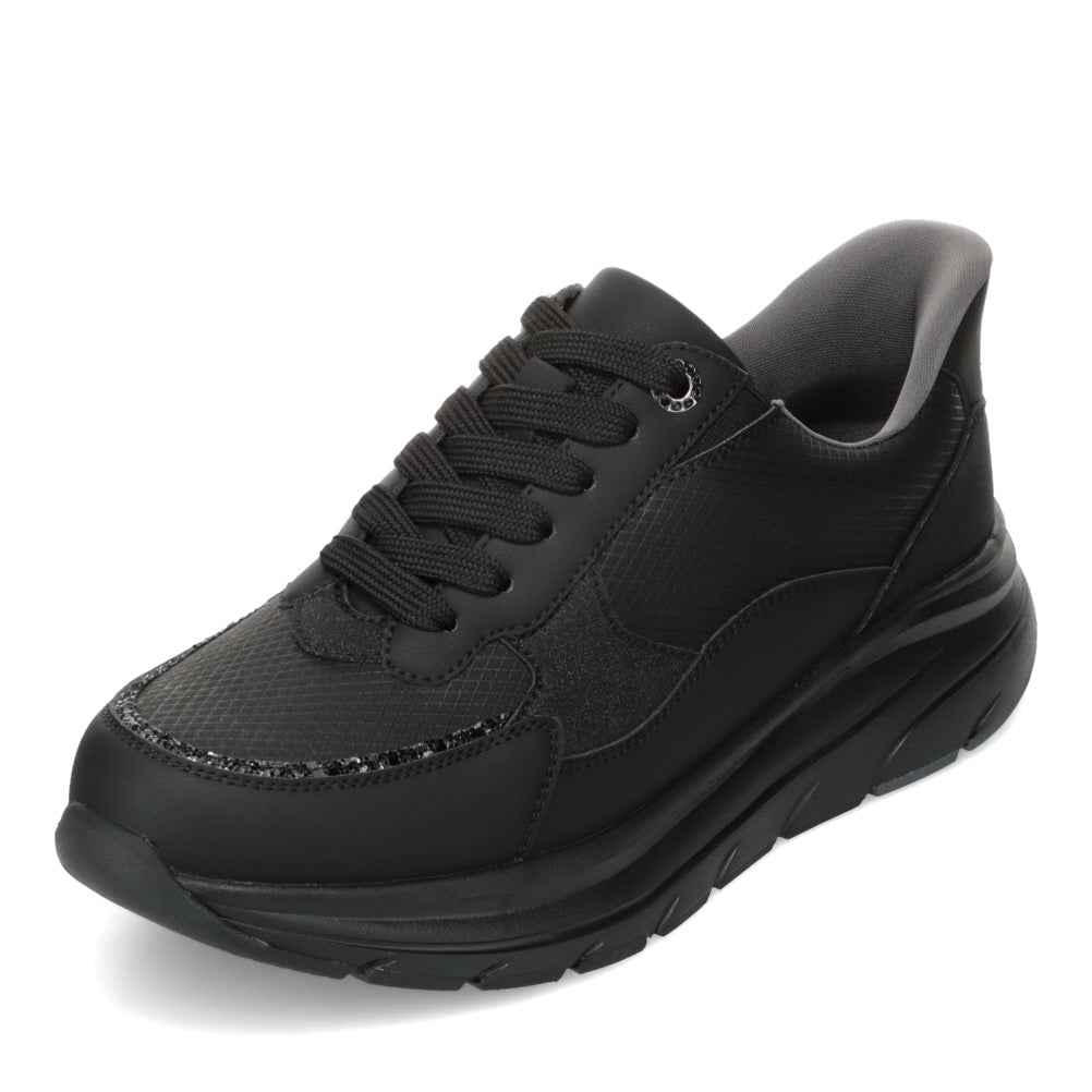 セダークレスト CEDAR CREST スパットシューズ（スニーカータイプ）防水 手を使わずに履ける【22.5cm～24.5cm】（BLK） BLK