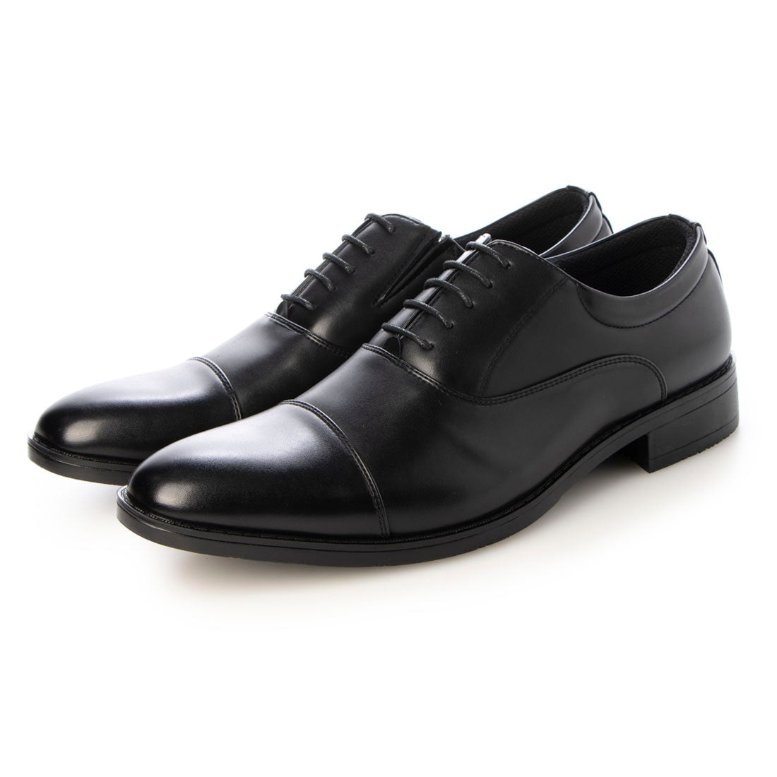 cecilio　＜内羽根ストレート＞幅広 3E ビジネスシューズ【24.5cm～28.0cm】　CEC-001,BLK