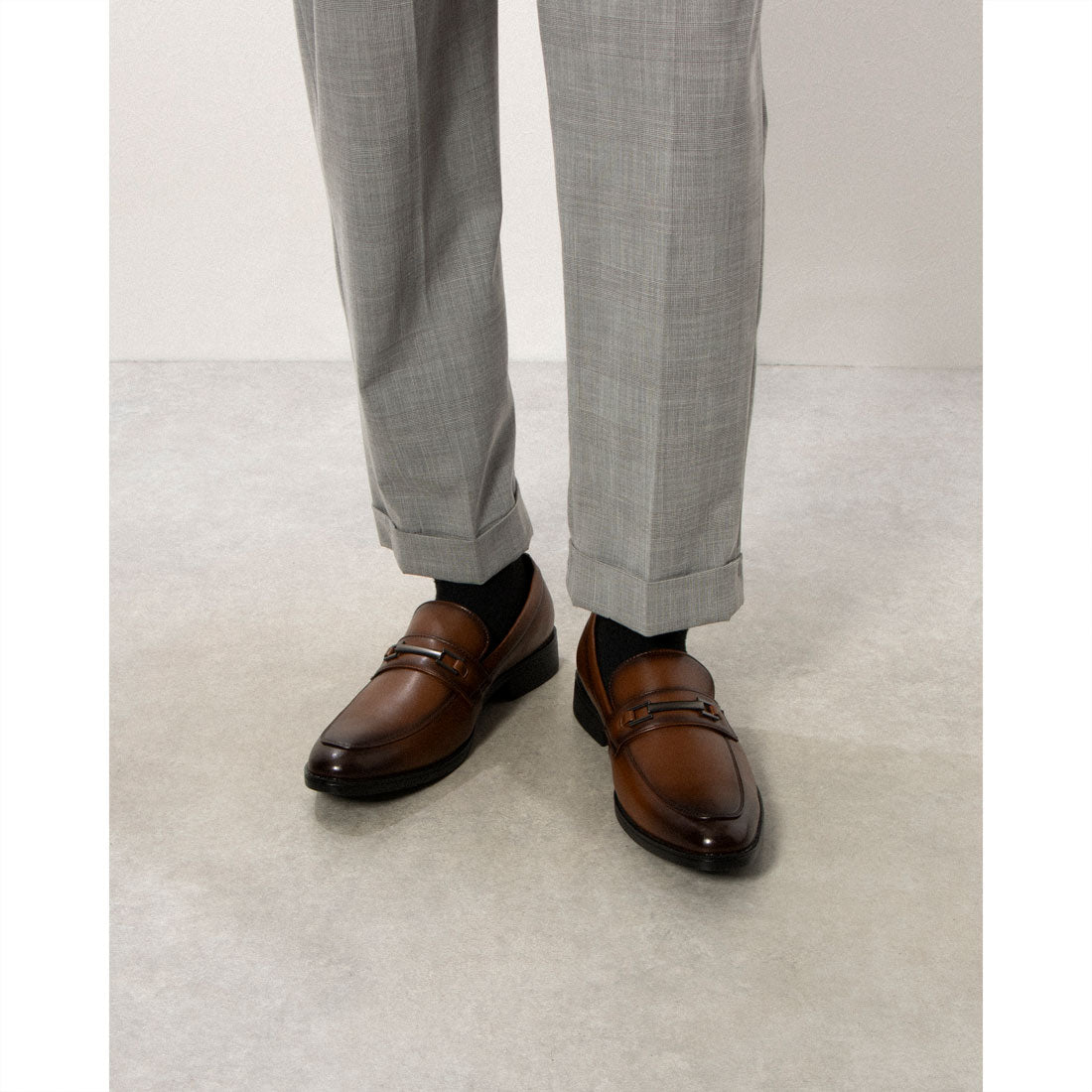 cecilio　＜ビットローファー＞幅広 3E ビジネスシューズ【24.5cm～28.0cm】　CEC-004
