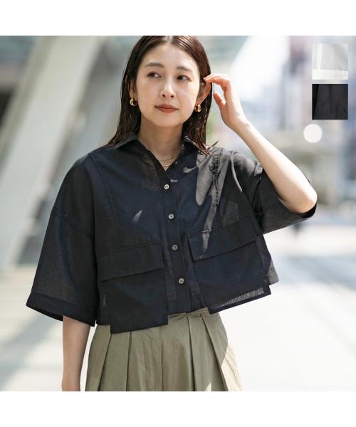 シーレット CEaRET CEaRET シャツ Short Length Shirt 261018 シアー オーガンジー （001/ホワイト） 001/ホワイト