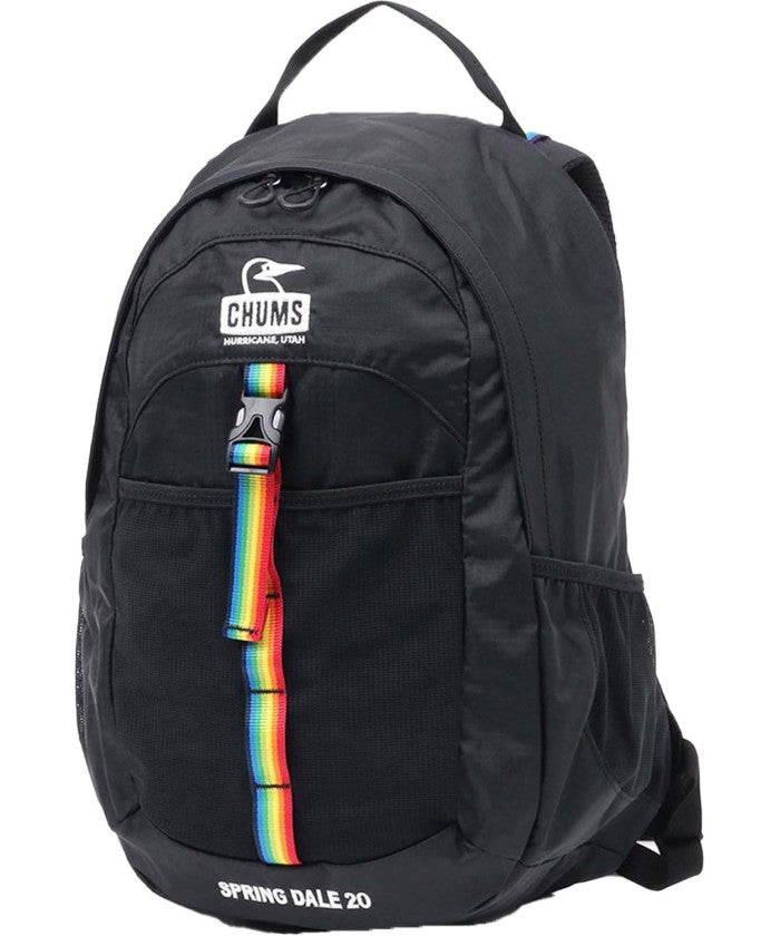 チャムス CHUMS チャムス CHUMS アウトドア スプリングデール20リットル デイパック リュック 20L バッグ フェス 登山 ハイキング 旅行 トラベル タ （K042 BLK/RAINBOW） K042 BLK/RAINBOW
