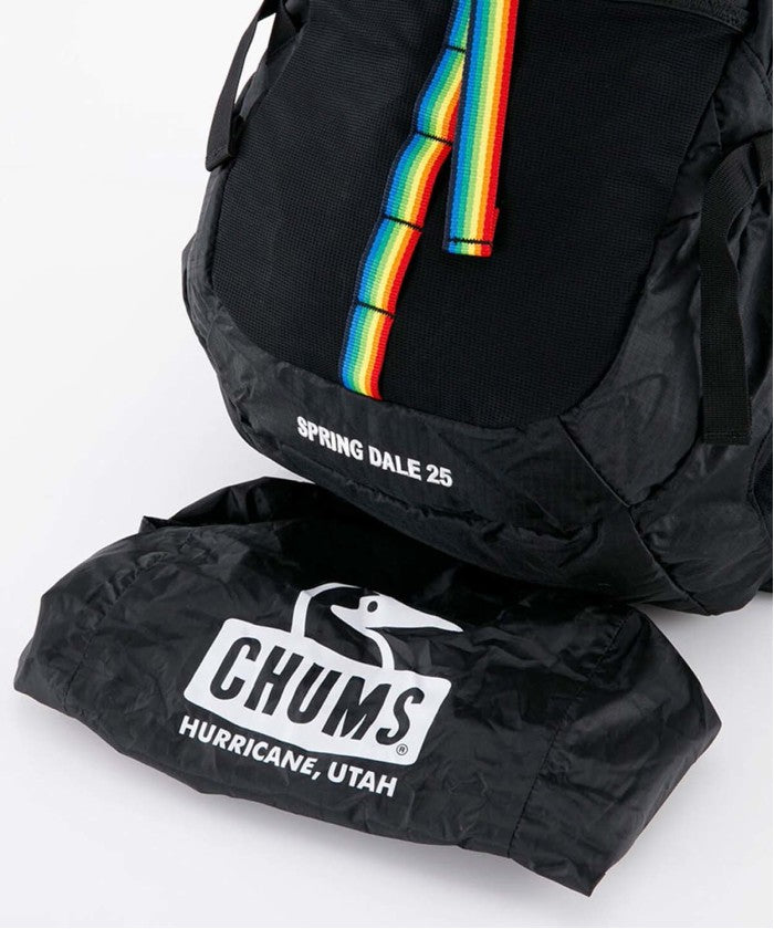 チャムス CHUMS チャムス CHUMS アウトドア スプリングデール25リットル メンズ レディース デイパック リュック 25L バッグ フェス 登山 ハイキン （K042 BLK/RAINBOW） K042 BLK/RAINBOW