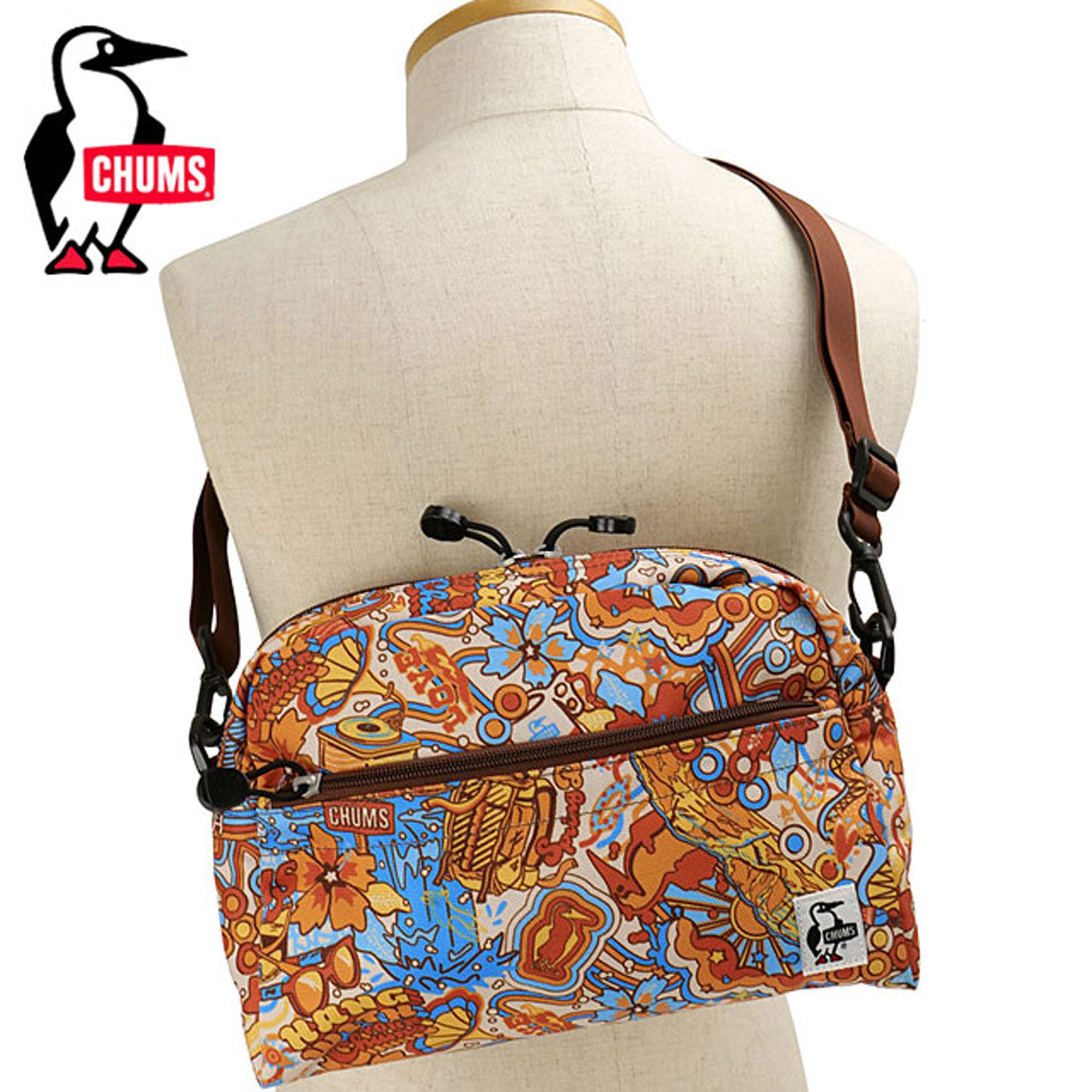 チャムス CHUMS 6L Recycle Small Trapezoid Shoulder Bag Hippie-Trip [CH60-3963 SS25] （Hippie-Trip） Hippie-Trip