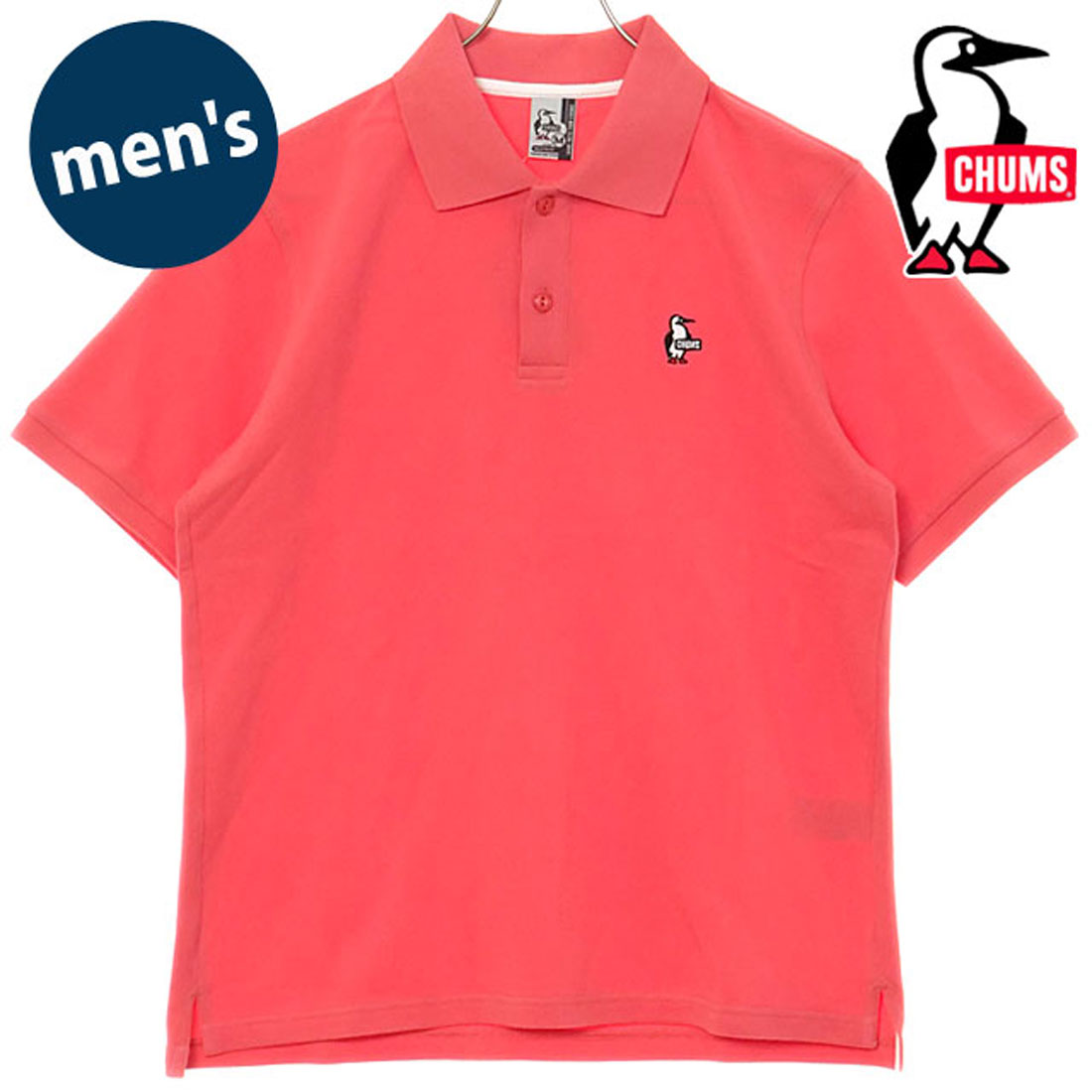 チャムス CHUMS M Booby Polo Shirt Coral [CH02-1239] （Coral） Coral