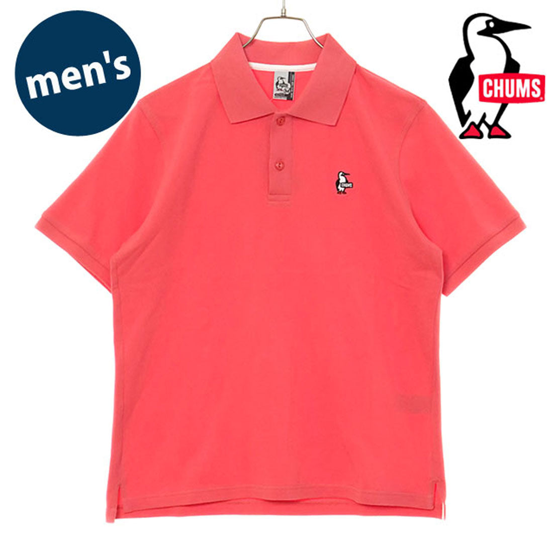 チャムス CHUMS M Booby Polo Shirt Coral [CH02-1239] （Coral） Coral