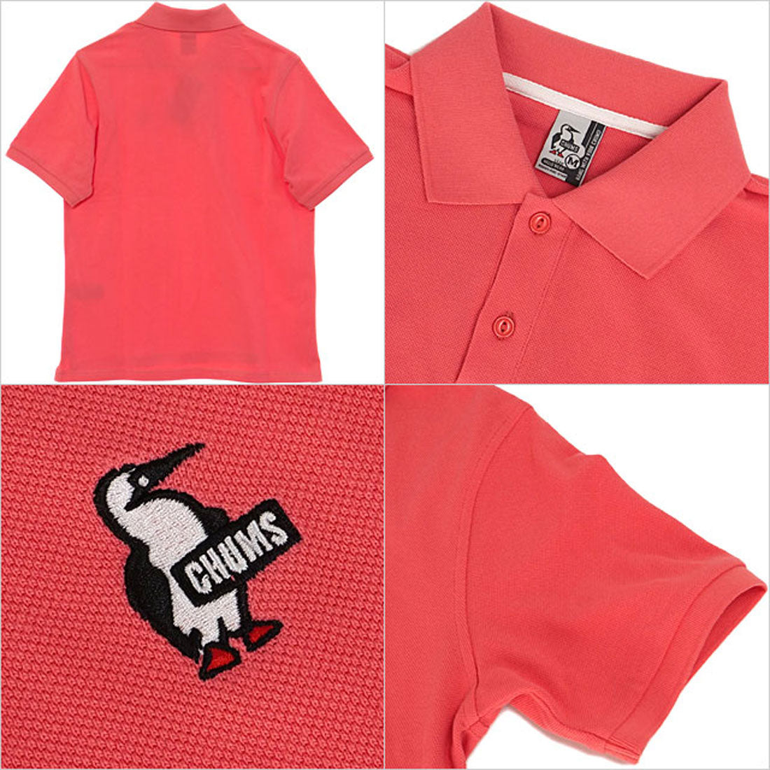 チャムス CHUMS M Booby Polo Shirt Coral [CH02-1239] （Coral） Coral