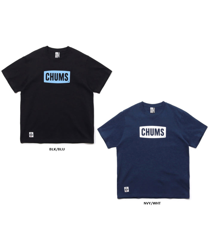 チャムス CHUMS チャムス CHUMS アウトドア ロゴ Tシャツ メンズ レディース コットンTシャツ レジャ （BLK/BLU） BLK/BLU