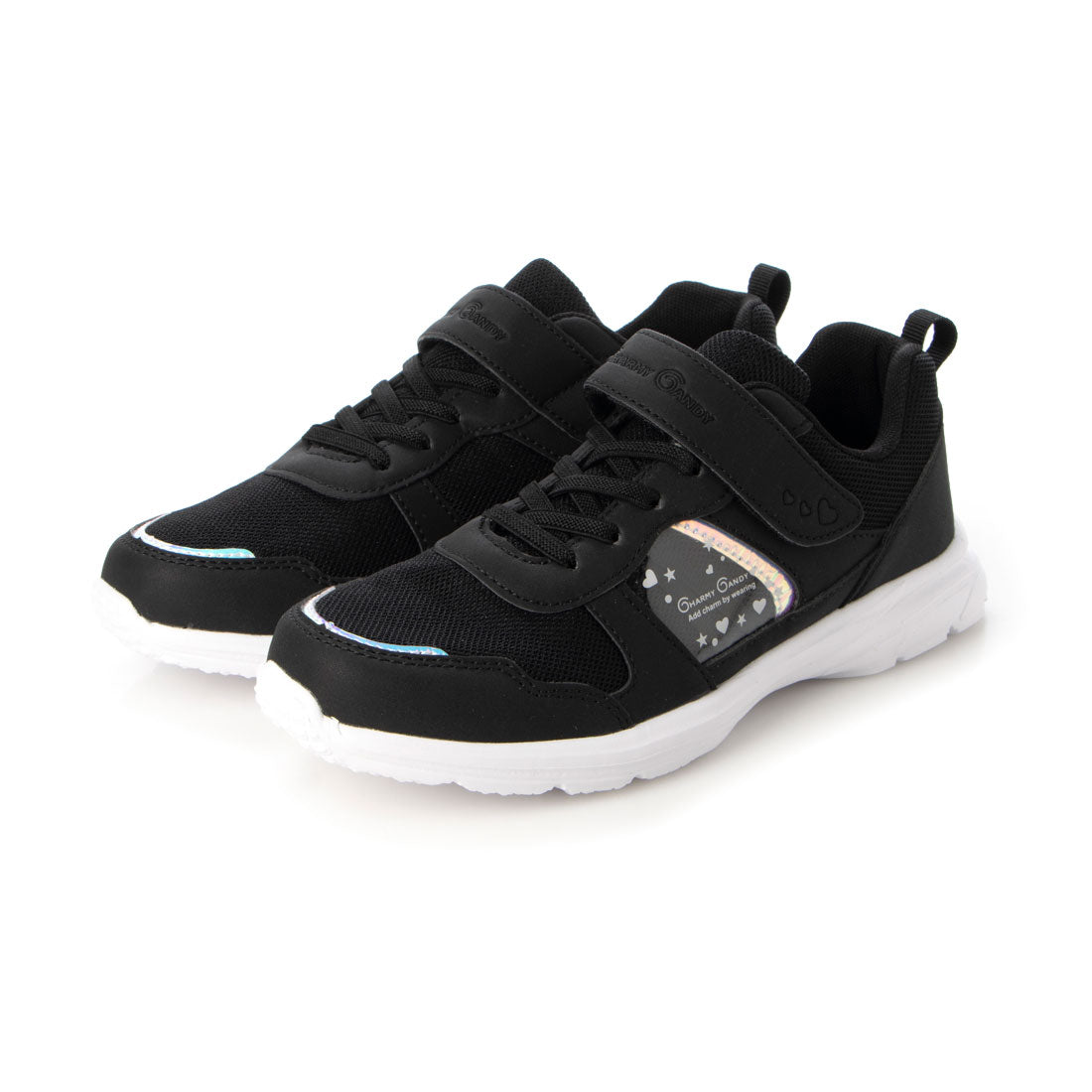 白底軽量ランニングシューズ CHARMY CANDY CCJ-1028 BLK