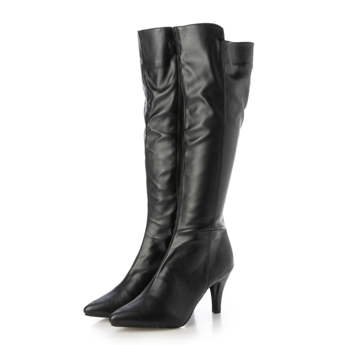 シックス CHICS ポインテッドトゥストレッチロングブーツ