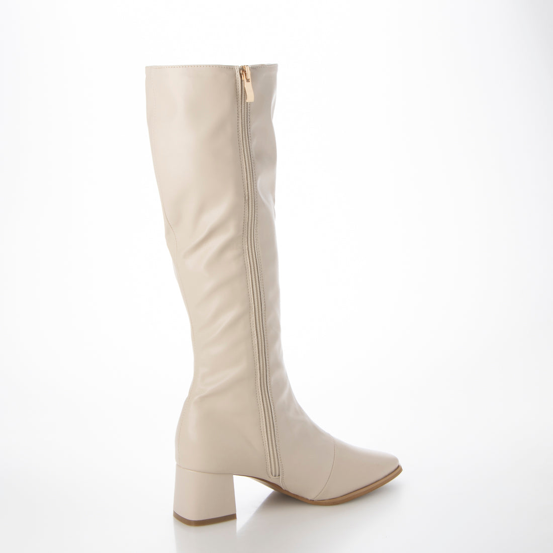 シックス CHICS スクエアトゥストレッチロングブーツ