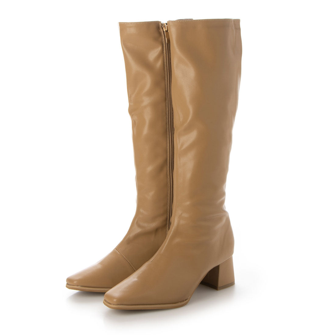 シックス CHICS スクエアトゥストレッチロングブーツ