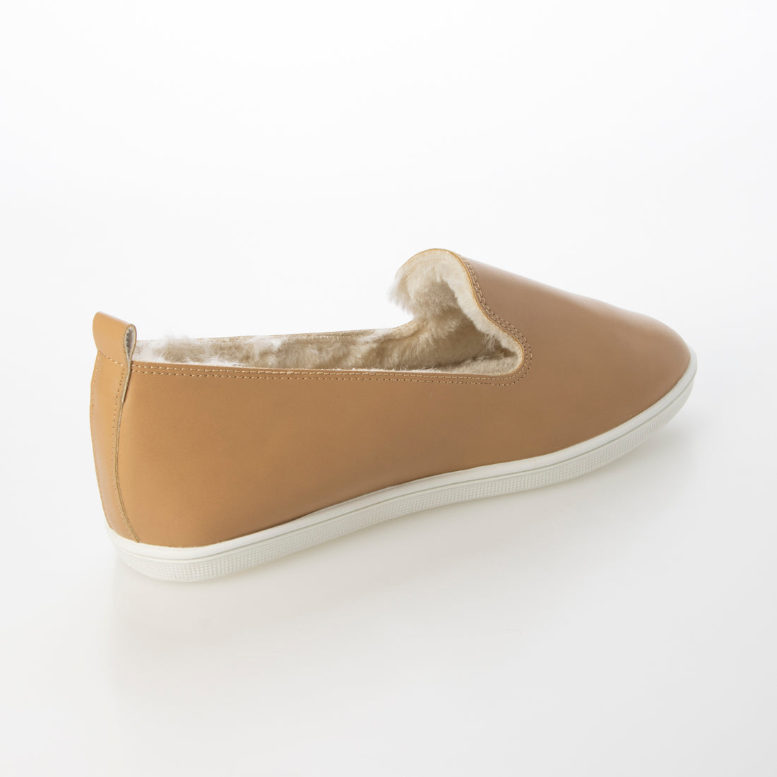 CHICS Simple Fur Slip-on Sneakers