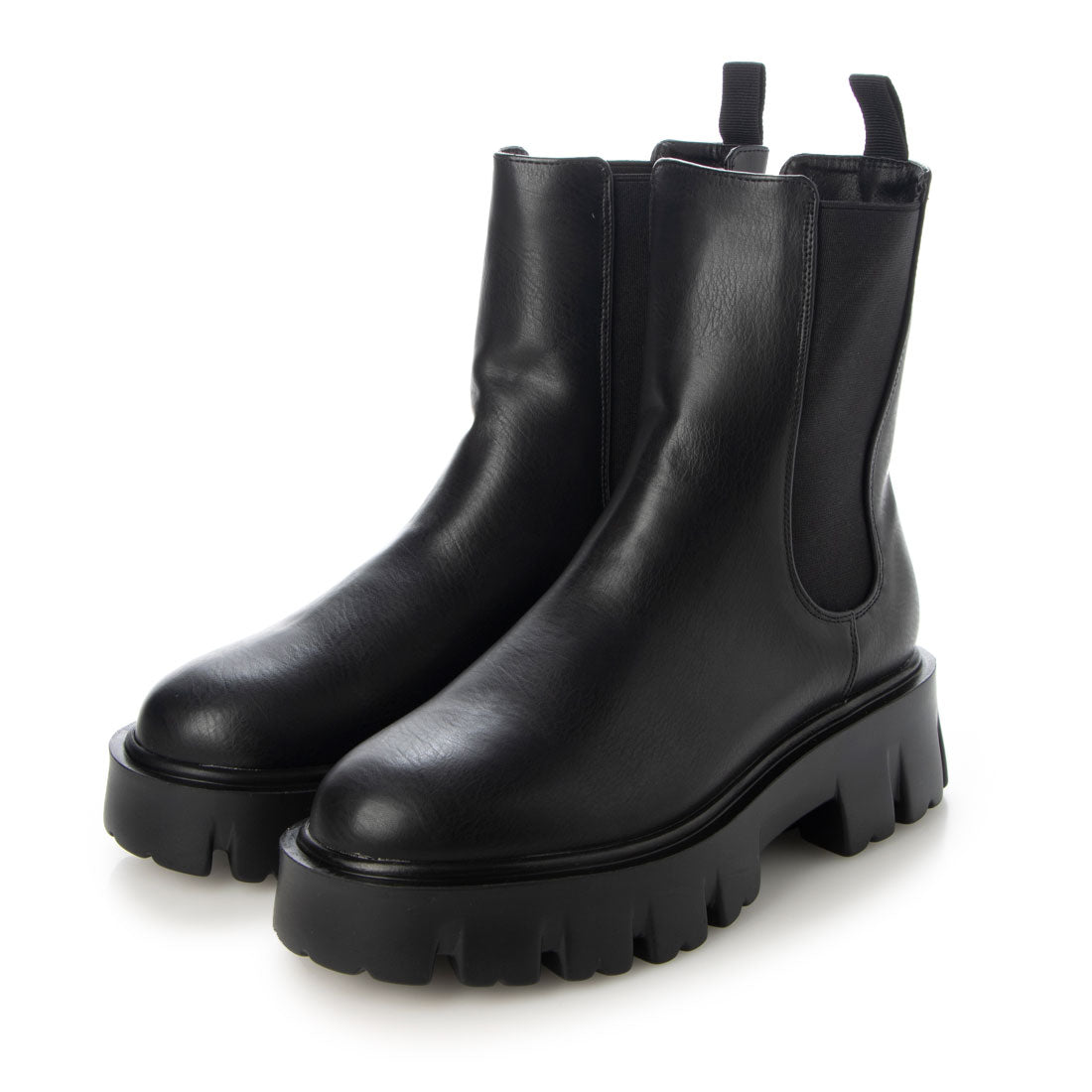 シックス CHICS 厚底トラックソールサイドゴアショートブーツ