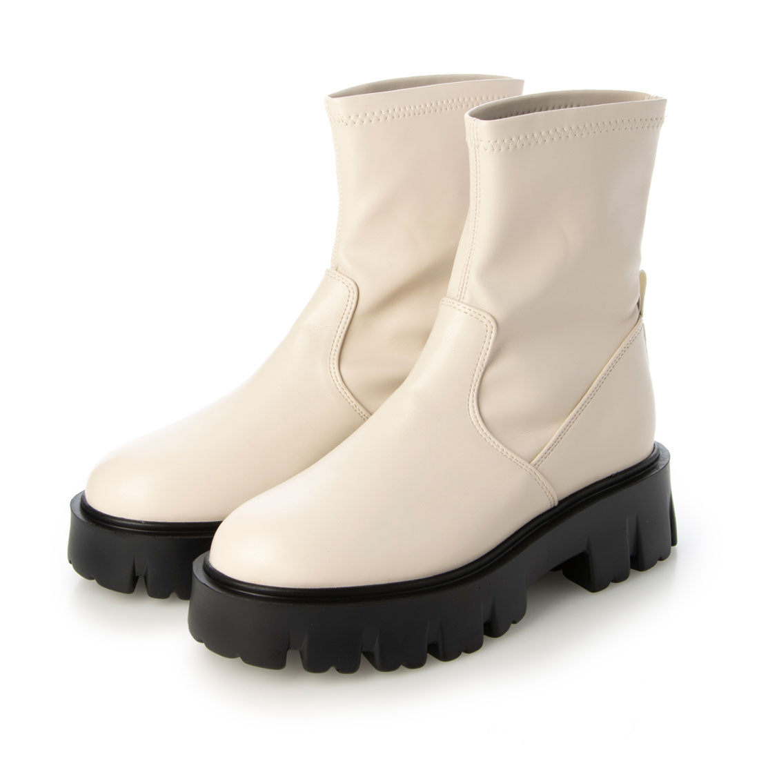 Six CHICS Thick-soled track sole stretch short boots
