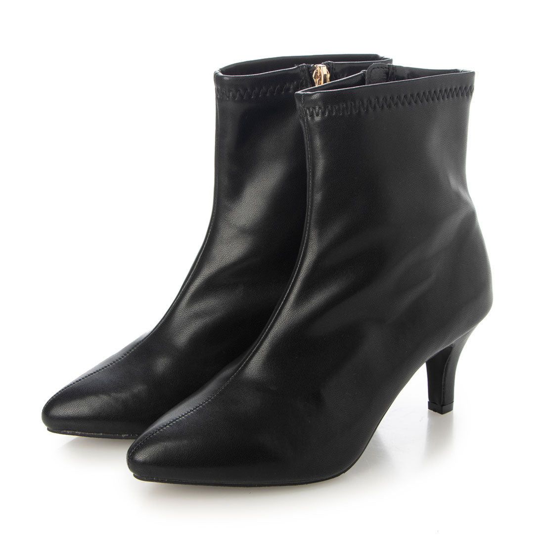 シックス CHICS ポインテッドトゥストレッチショートブーツ
