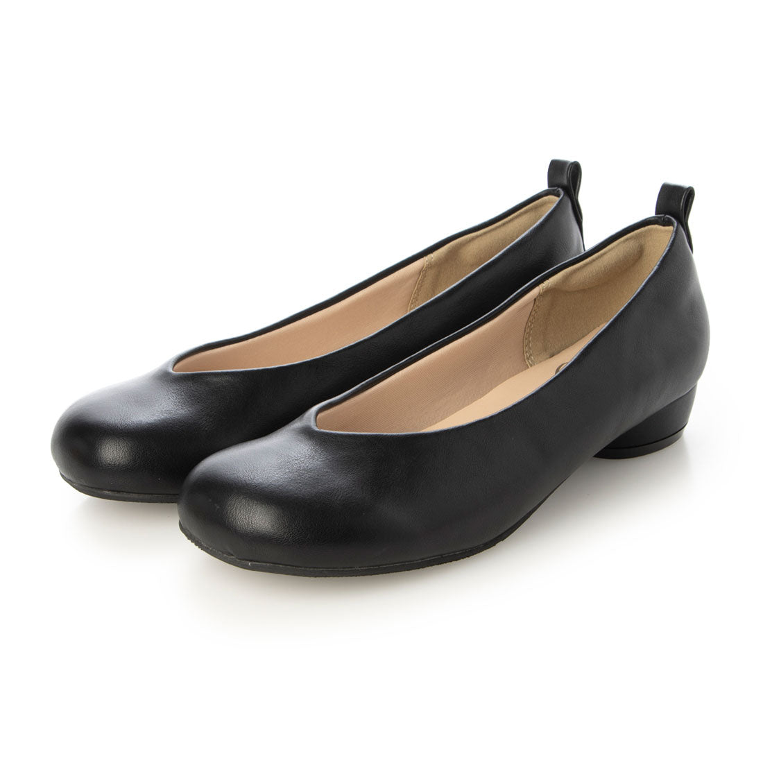 シックス CHICS オブリークトゥローヒールパンプス