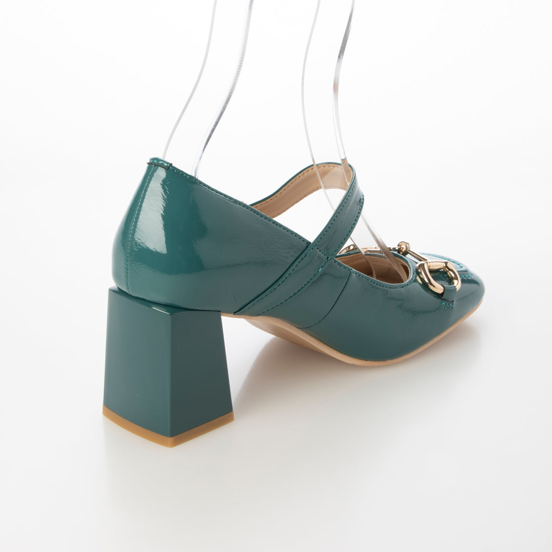 シックス CHICS ビットデザインミッドヒールパンプス