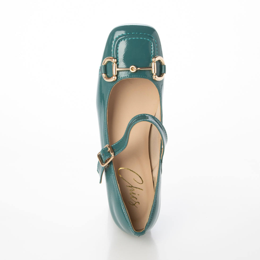 シックス CHICS ビットデザインミッドヒールパンプス