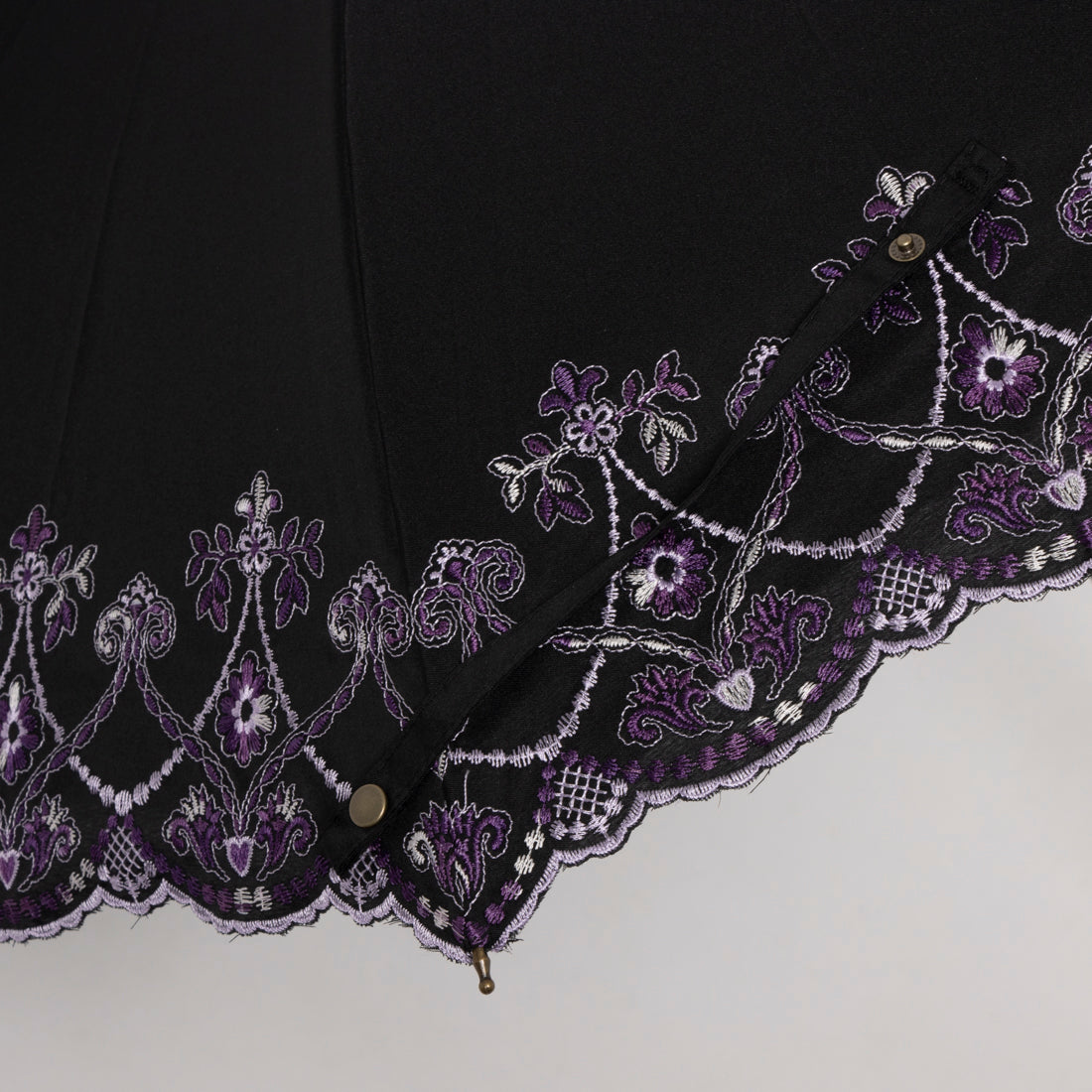シノワズリーモダンキョウト シノワズリーモダン京都 マーブル刺繍かわず張りショート長日傘 （ブラック） ブラック