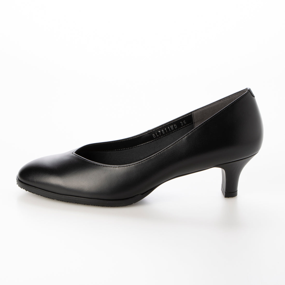 Chypre 【Plus Size × Loose Fit】 4.5cm Genuine Leather Round Toe Plain Pumps