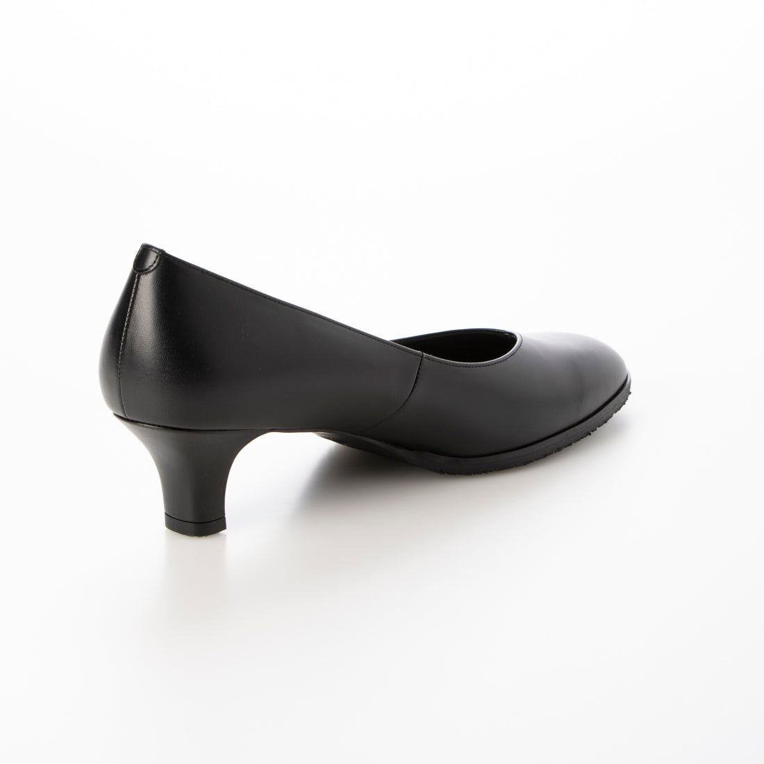 Chypre 【Plus Size × Loose Fit】 4.5cm Genuine Leather Round Toe Plain Pumps